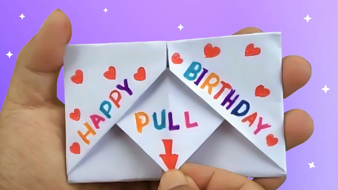 DIY Surprise Card for Birthday | Origami Envelope Card - YouTube