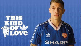 1988-90 Manchester United x Adidas Originals Blue Away Shirt Sharp mufc  Jersey 2023 FA Cup Review 