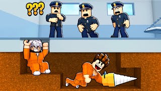 Polis Pening Sebab Banduan Gali Lubang Untuk Lari Dari Penjara 🤫👮‍♂️⛏️┃Dig to Escape Roblox Malaysia screenshot 4