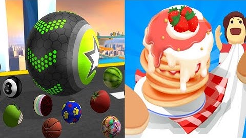 Going Balls VS Pancake Run ALL LEVELS - NEW MAX LEVEL Android iOS Mobile Gameplay