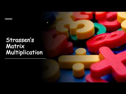 Strassen's Matrix Multiplication - YouTube