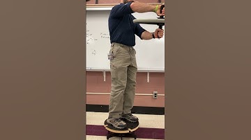 Conservation of angular momentum demonstration #physics #science #education