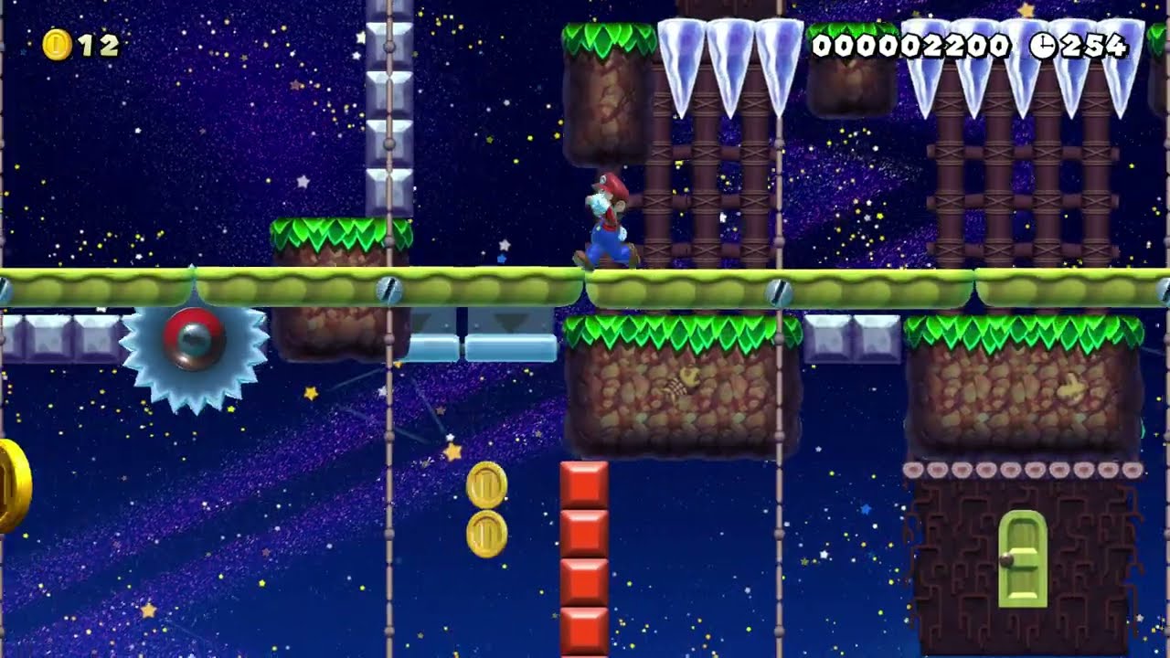マリオネットページ さんぷるこーす 6 大きなリフト MEGA Platform [Sample Course 6: Big
