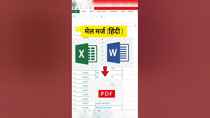 mail merge from Excel to word then PDF.mail merge for bulk email letter label and envelope#mailmarge