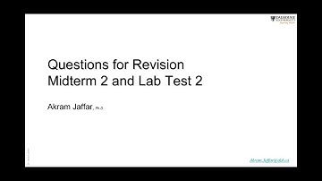 Revision for midterm 2 and lab test 2