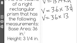 [6.G.2-4.3] Rectangular Prism Volume - Common Core Standard 6 G 2 2 3 Rectangular Prism Volume Common Core Standard