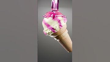 Jam oozing over ice cream #blender #blender3d #shorts #looping #animation