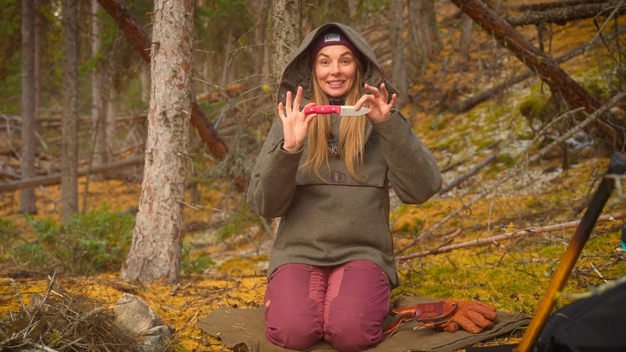 Красивый нож для выживания в лесу | Детёныш медведя на Белой реке