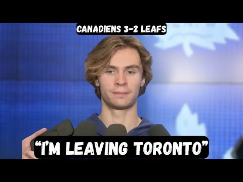 Gavin McKenna REQUESTS TRADE after NHL debut - Post Game Interview - Canadiens vs Maple Leafs