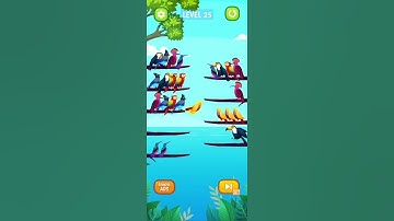 Bird Sort Puzzle Level 25 Walkthrough Solution iOS/Android