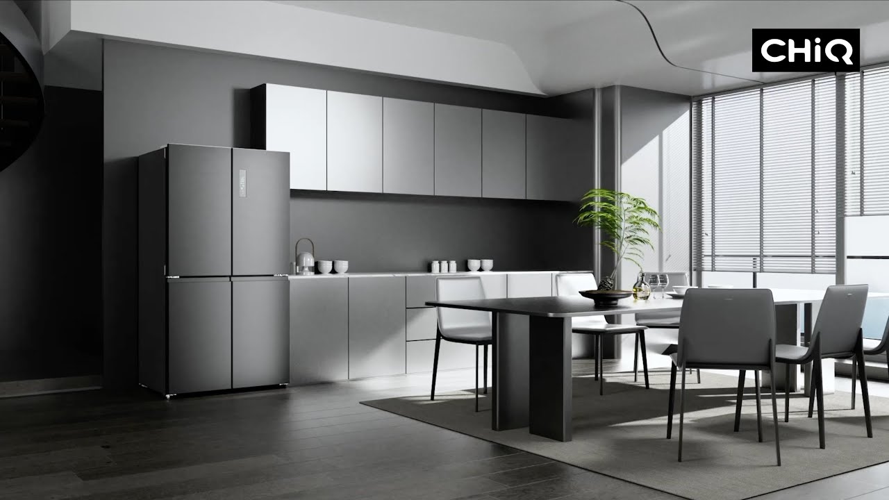 CHiQ 601L Quad Fridge Black Steel for Modern Kitchens