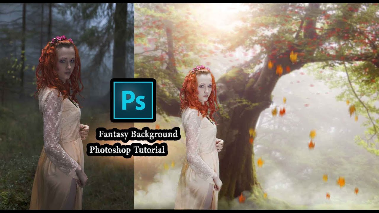 Photoshop CC Tutorial - Fantasy Look Photo Effect Editing | Change Background