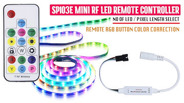 SP103E Mini RF LED Remote Controller for DC 5V-12V WS2811 and WS2812B RGB Color LED Strip