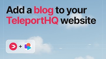 How to add a blog to a TeleportHQ site with DropInBlog [current 2025]