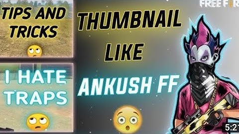 Wow😯 -  Make Thumbnail Like Ankush FF || How to Make Thumbnail Like Ankush FF ❤️||ANKUSH FF FreeFire