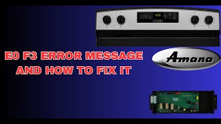 I Fixed My Amana Oven's E0F3 Error in Minutes