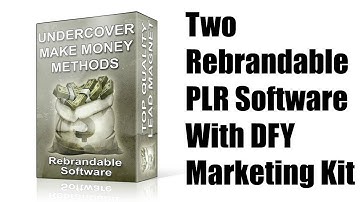 Undercover Make Money Methods PLR Software Review Demo Bonus - 2 Rebrandable PLR Software