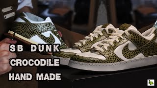 nike sb dunk crocodile | handmade custom |making film | nike