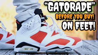 air jordan 6 gatorade on feet