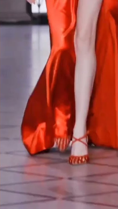 Shiny slippery satin dress
