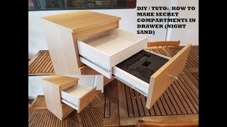 DIY / TUTO : How to make secret compartments in drawer (With an IKEA Malm Nightstand)