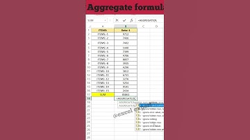 Aggregate formula in Excel Interview Question ❓⁉️#excel #exceltips #exceltricks #microsofttips