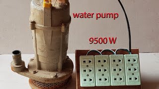 How to turn  a Water Pump into a 225 Volt 9500 Watts Electric Generator