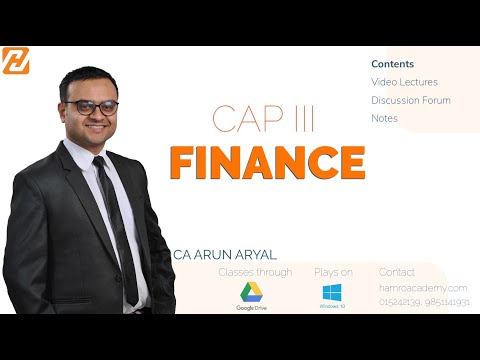 CAP III Advance Financial Management Introduction II CA Arun Aryal II  Hamro Academy