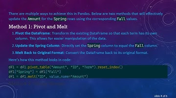 How to Update Values in Pandas DataFrame Using Data from Another Row