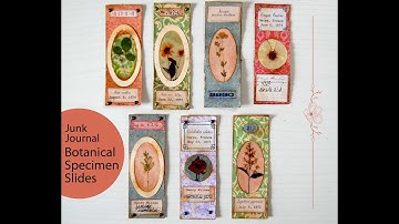 Junk Journal Botanical Specimen Slides