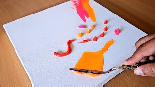 Easy Acrylic Painting Technique / Using Various Tools / Simple Abstract Painting / Step By Step