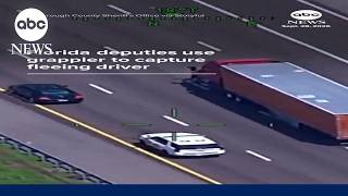 Florida deputies use grappler to capture fleeing driver