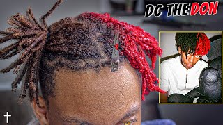 How To Spilt Dye Red Your Dreadlocks - Red & Black | DC THE DON DREADLOCKS