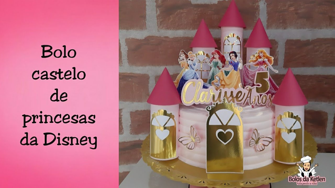 Topper de bolo princesas  Bolos de aniversário princesa disney