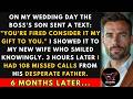 My Boss's Son Fired Me On My Wedding Day 'Consider It My Gift' Then His Father Begged