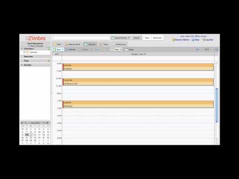 Zimbra 6 Calendar List View