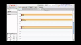 Zimbra 6 Calendar List View