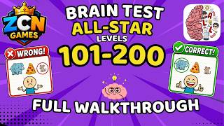 Brain Test All-Star: Levels 101-200 Full Walkthrough 🧠 All Answers & Solutions