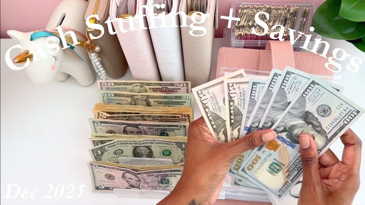 563 доллара | Наполнение конвертов с наличными + экономия | Декабрь 2025 | Мать-одиночка