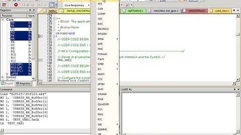 KEIL debug peripheral GPIO
