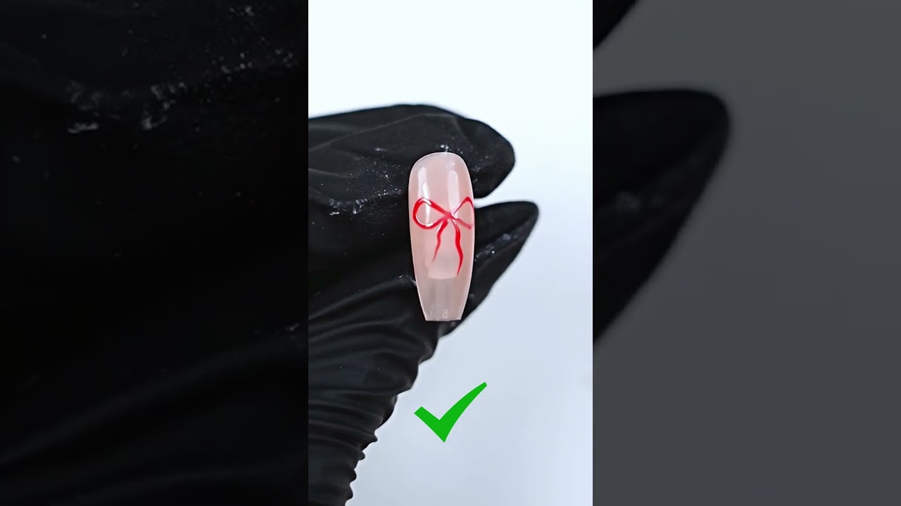 How can I draw a bow nail to look better and easier?💅🏻