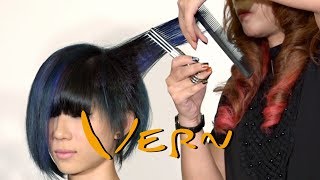 Pompadour u0026 Asymmetrical short haircut Tutorial - Galaxy Hair Color Ideas - Vern hairstyles 38