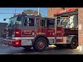 Quincy fire department ladder 2 leaving quarters 
