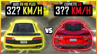 Extreme Car Driving Simulator 2021 - Audi R8 V10 Plus Vs Chevrolet Corvette C8 🔥 | Drag Race #106🏆 screenshot 3