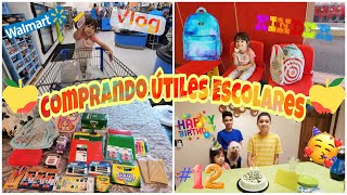 Comprando Útiles Escolares (KINDER)📚🏫🎒👧 | Cumpleaños #12 de mi hijo Marcos🧑🥳🎂