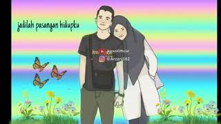 Story WA animasi muslim romantis, cover lagu DILAMARMU (lirik)