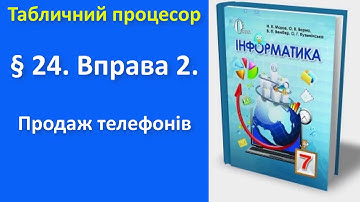 § 24. Вправа 2. Продаж телефонів | 7 клас | Морзе