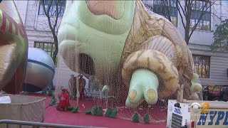 Macy's Thanksgiving Day Parade balloons ready to take flight