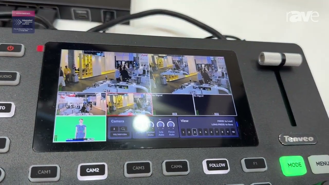 ISE 2026: Tenveo Shows Off PC500 Broadcast Control Keyboard Video Mixer Switcher
