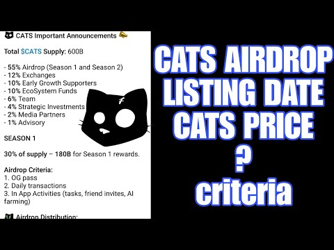 CATS airdrop criteria